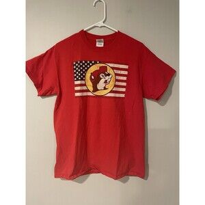 Buc-ees Tshirt Patriotic American Flag Born In The USA Texas Red Sz Medium